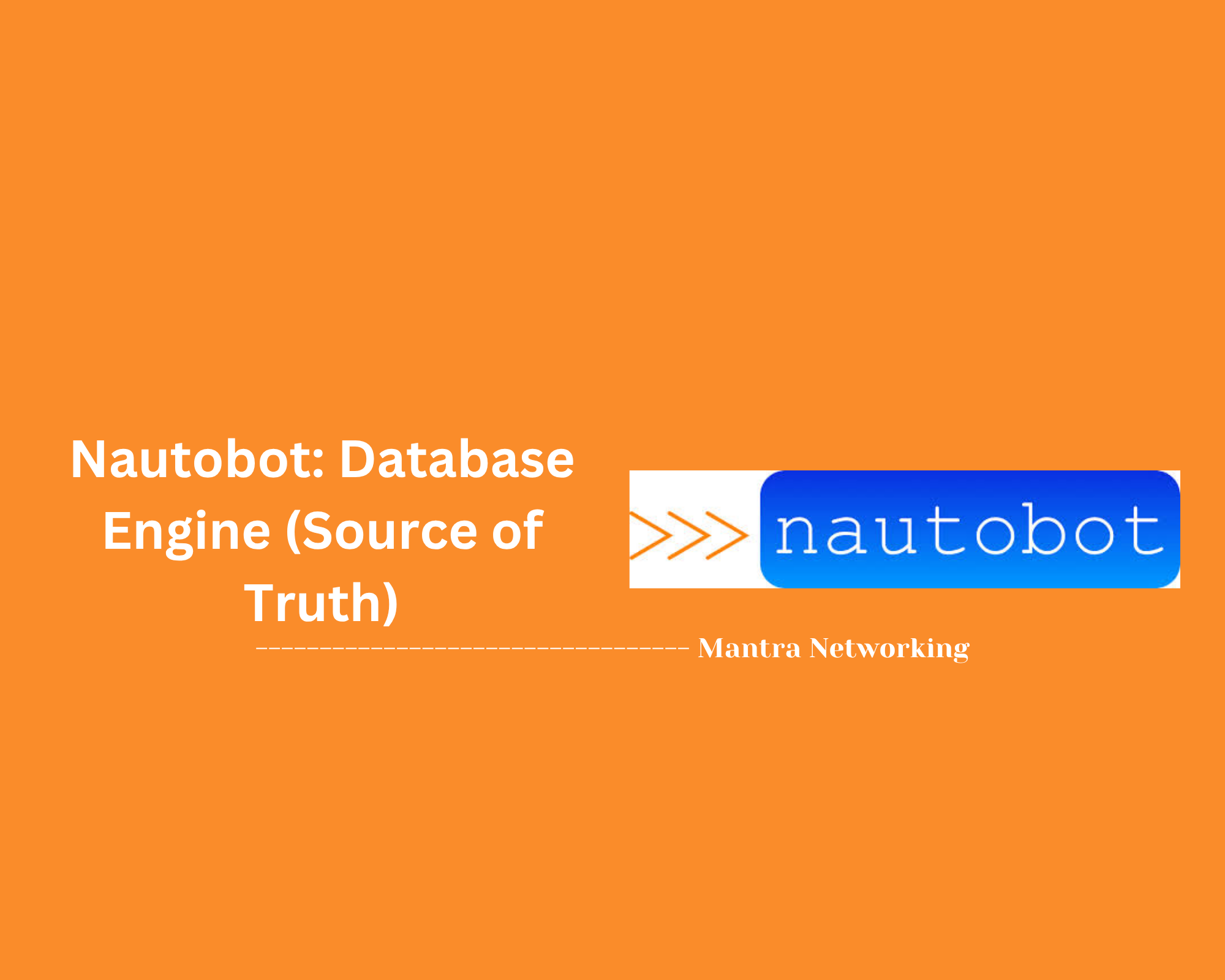 Nautobot: Database Engine (Source of Truth)