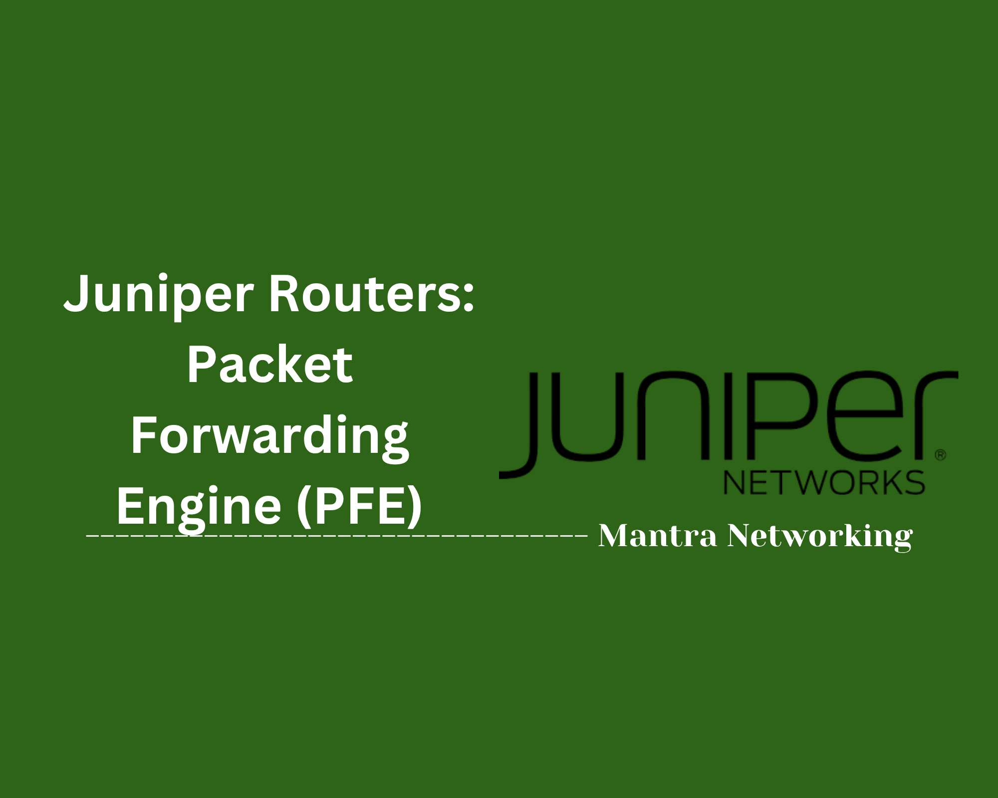 Juniper Routers: Packet Forwarding Engine (PFE)