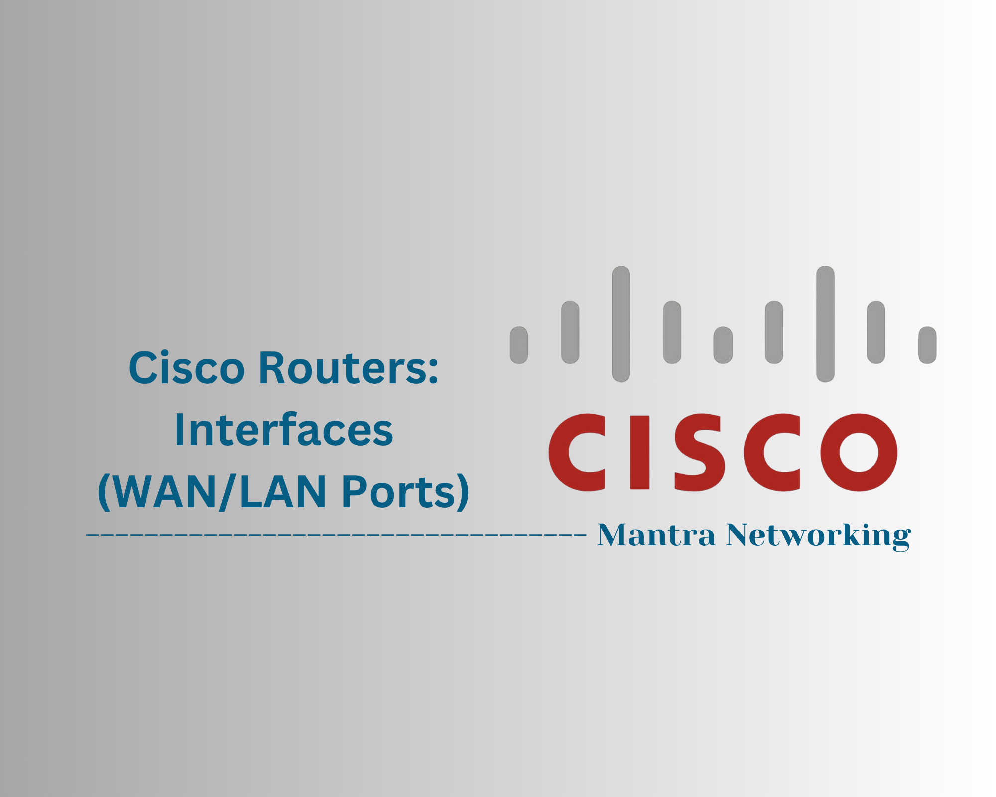 Cisco Routers: Interfaces (WAN/LAN Ports)