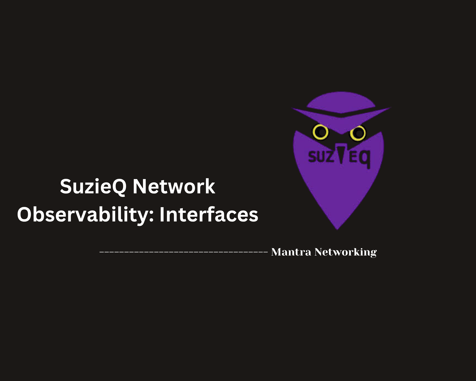 SuzieQ Network Observability: Interfaces