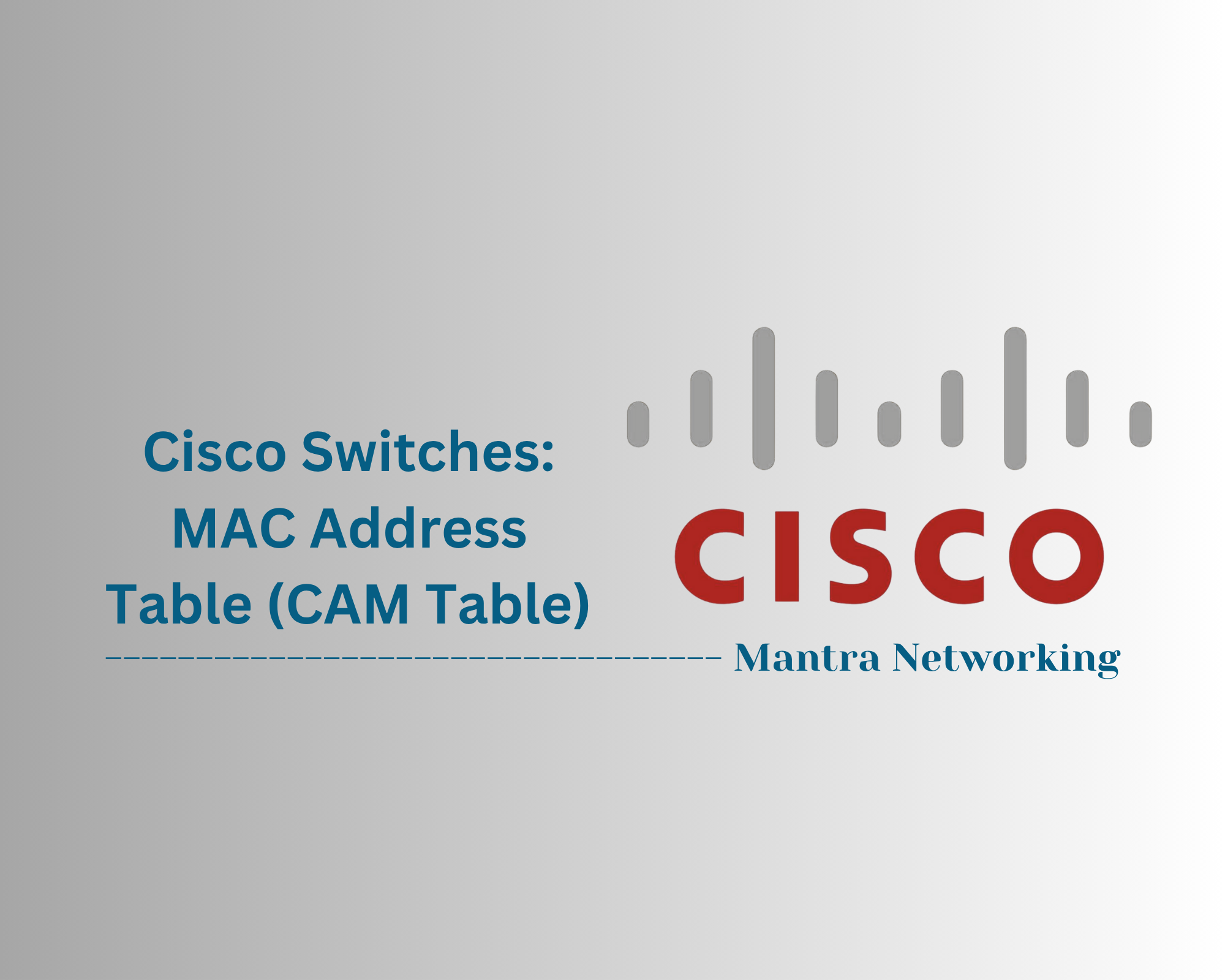 Cisco Switches: MAC Address Table (CAM Table)