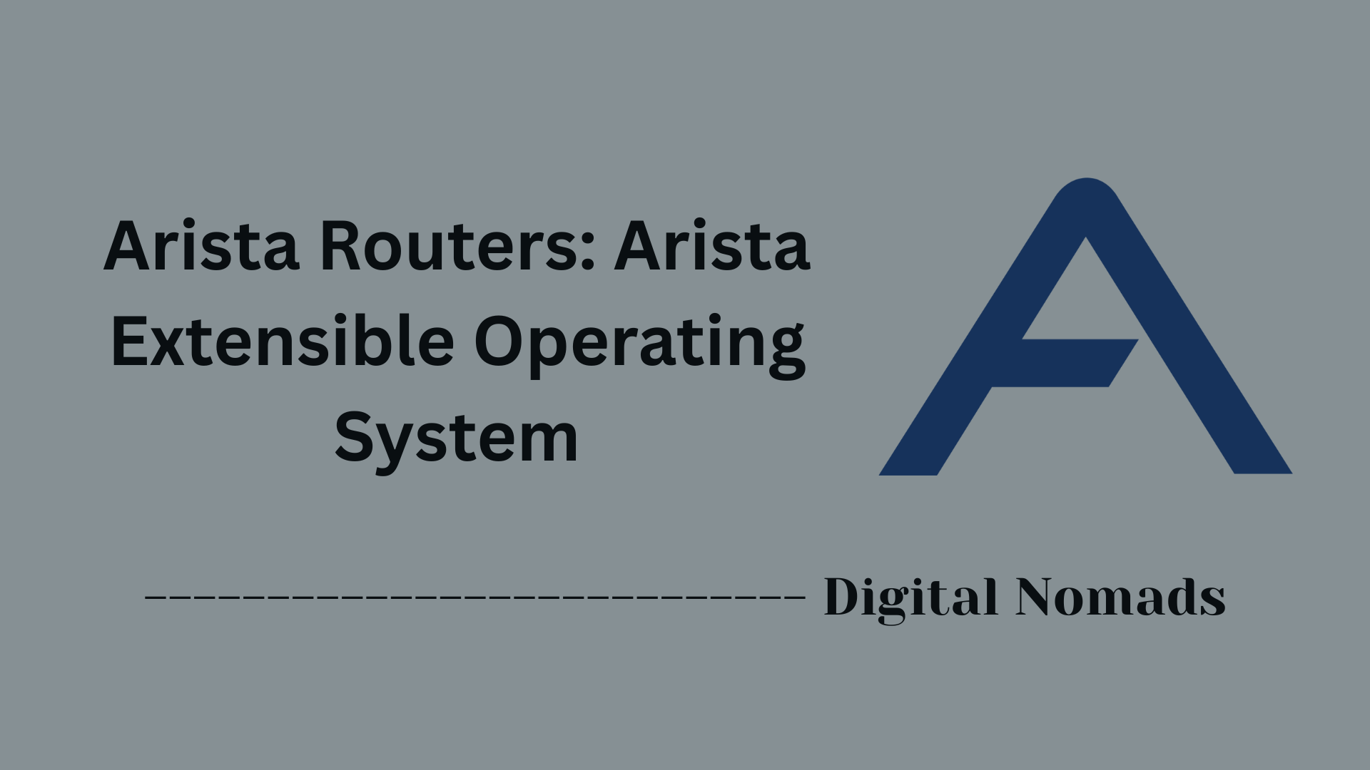 Arista Routers: Arista Extensible Operating System